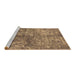 Sideview of Machine Washable Oriental Brown Industrial Rug, wshurb1354brn