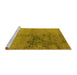 Sideview of Machine Washable Oriental Yellow Industrial Rug, wshurb1355yw