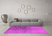 Machine Washable Oriental Pink Industrial Rug, wshurb1355pnk