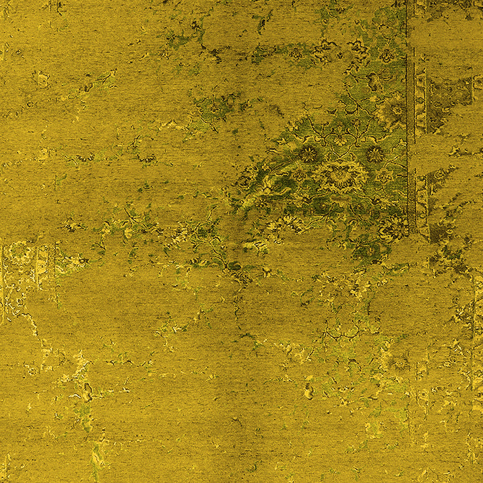 Oriental Yellow Industrial Rug, urb1355yw