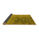 Sideview of Oriental Yellow Industrial Rug, urb1355yw