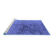 Sideview of Machine Washable Oriental Blue Industrial Rug, wshurb1355blu