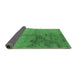 Sideview of Oriental Emerald Green Industrial Rug, urb1355emgrn