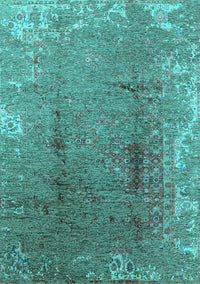 Oriental Turquoise Industrial Rug, urb1356turq