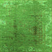 Square Oriental Green Industrial Rug, urb1356grn