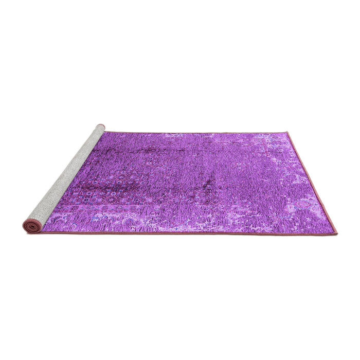 Sideview of Machine Washable Oriental Purple Industrial Area Rugs, wshurb1356pur