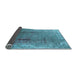 Sideview of Oriental Light Blue Industrial Rug, urb1356lblu