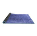 Sideview of Oriental Blue Industrial Rug, urb1356blu