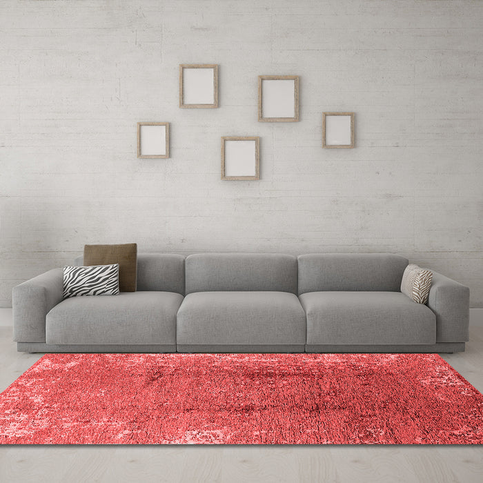 Industrial Red Washable Rugs