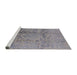 Sideview of Machine Washable Industrial Modern Dark Gray Rug, wshurb1357