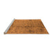 Sideview of Machine Washable Oriental Orange Industrial Area Rugs, wshurb1357org