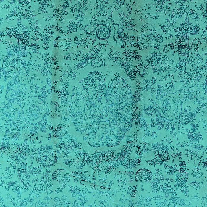 Oriental Turquoise Industrial Rug, urb1357turq