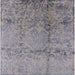 Square Mid-Century Modern Dark Gray Oriental Rug, urb1357