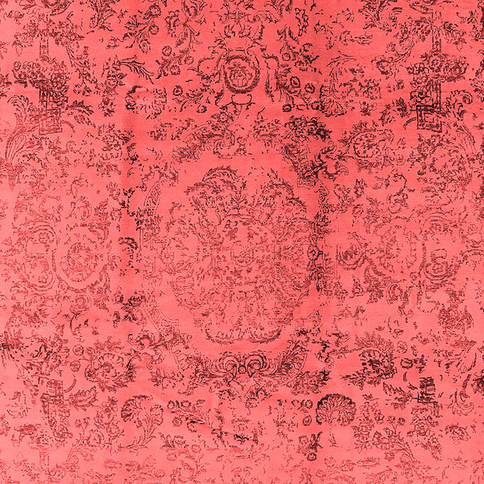 Machine Washable Oriental Red Industrial Rug, wshurb1357red