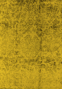 Oriental Yellow Industrial Rug, urb1357yw