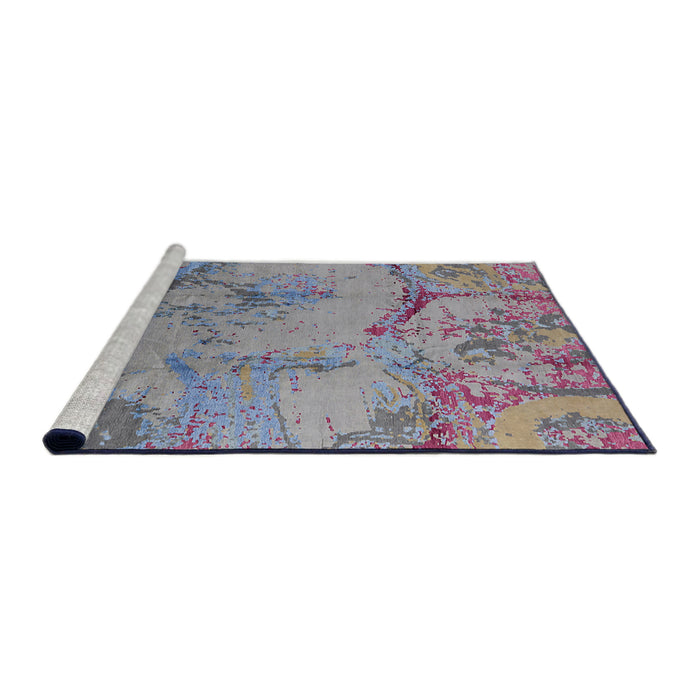 Sideview of Machine Washable Industrial Modern Viola Purple Rug, wshurb1358