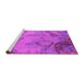 Sideview of Machine Washable Oriental Pink Industrial Rug, wshurb1358pnk