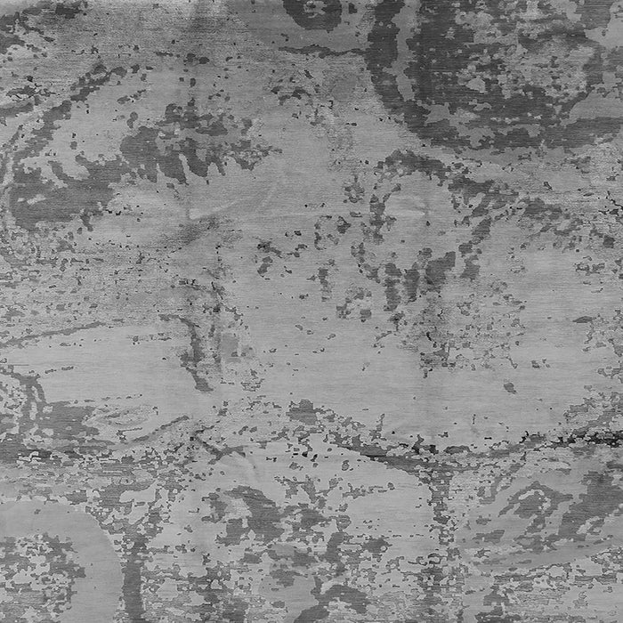 Square Machine Washable Oriental Gray Industrial Rug, wshurb1358gry