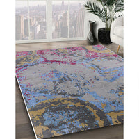 Mid-Century Modern Purple Oriental Rug, urb1358