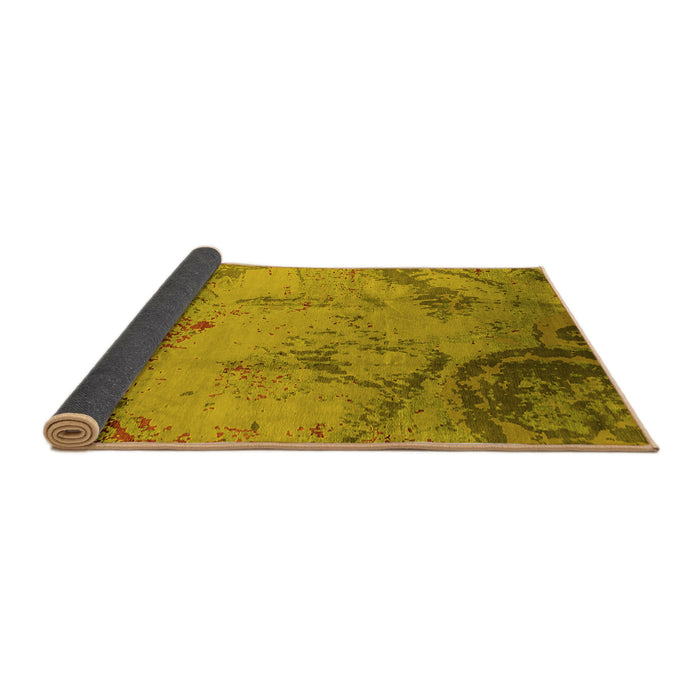 Sideview of Oriental Yellow Industrial Rug, urb1358yw