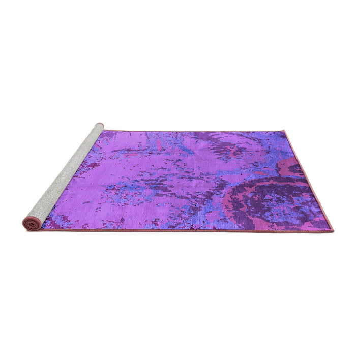Sideview of Machine Washable Oriental Purple Industrial Area Rugs, wshurb1358pur