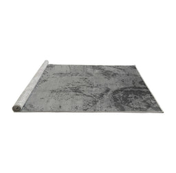 Sideview of Machine Washable Oriental Gray Industrial Rug, wshurb1358gry