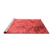 Industrial Red Washable Rugs