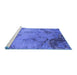 Sideview of Machine Washable Oriental Blue Industrial Rug, wshurb1358blu