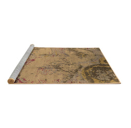 Sideview of Machine Washable Oriental Brown Industrial Rug, wshurb1358brn