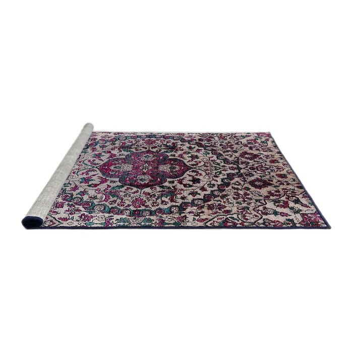 Sideview of Machine Washable Industrial Modern Plum Purple Rug, wshurb1359