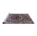 Sideview of Machine Washable Industrial Modern Plum Purple Rug, wshurb1359