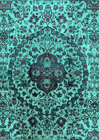 Oriental Turquoise Industrial Rug, urb1359turq