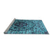 Sideview of Machine Washable Oriental Light Blue Industrial Rug, wshurb1359lblu