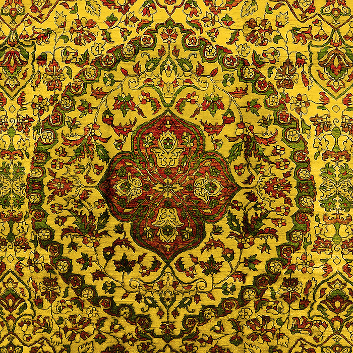 Oriental Yellow Industrial Rug, urb1359yw
