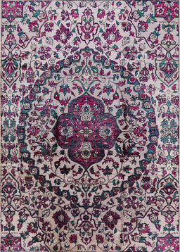 Mid-Century Modern Plum Purple Oriental Rug, urb1359