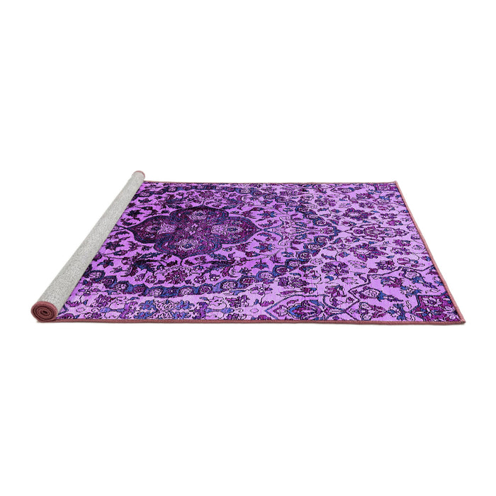 Sideview of Machine Washable Oriental Purple Industrial Area Rugs, wshurb1359pur