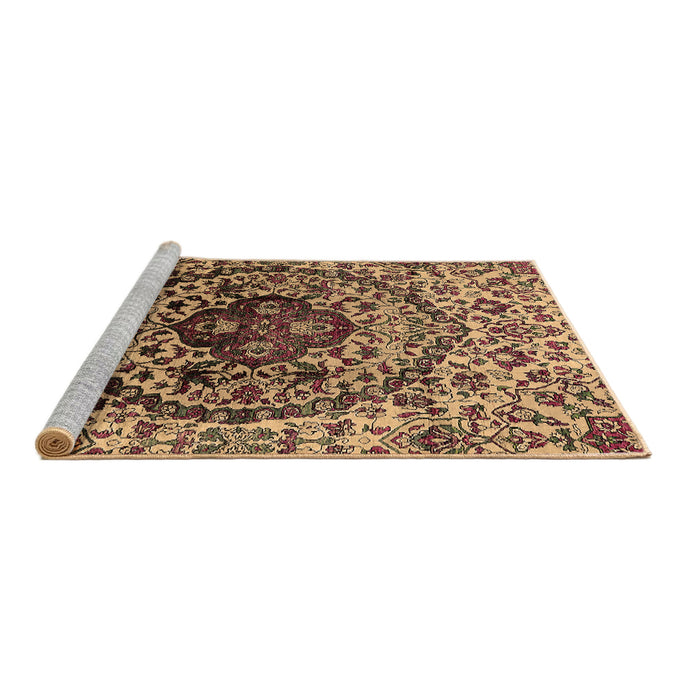Sideview of Machine Washable Oriental Brown Industrial Rug, wshurb1359brn