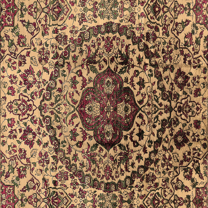 Square Machine Washable Oriental Brown Industrial Rug, wshurb1359brn