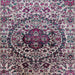 Square Mid-Century Modern Plum Purple Oriental Rug, urb1359