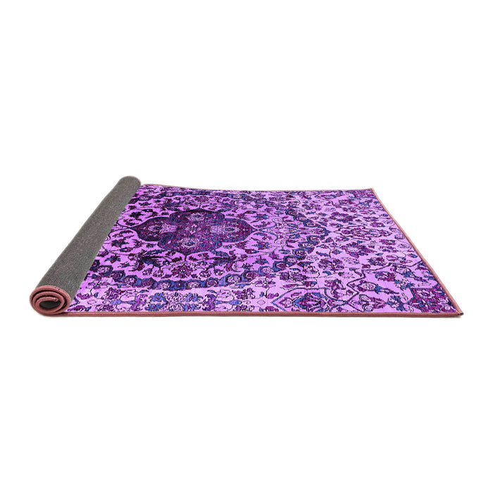 Sideview of Oriental Purple Industrial Rug, urb1359pur
