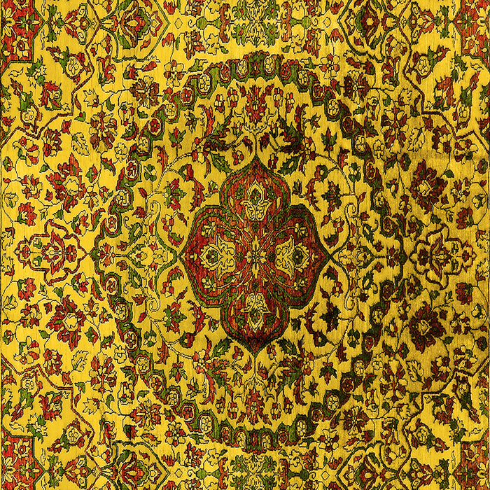Square Oriental Yellow Industrial Rug, urb1359yw