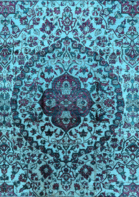 Oriental Light Blue Industrial Rug, urb1359lblu