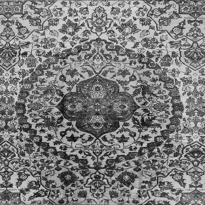 Square Machine Washable Oriental Gray Industrial Rug, wshurb1359gry