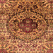 Square Machine Washable Oriental Orange Industrial Area Rugs, wshurb1359org