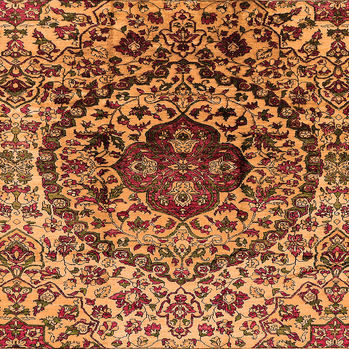 Square Oriental Orange Industrial Rug, urb1359org