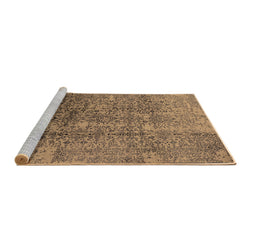 Sideview of Machine Washable Oriental Brown Industrial Rug, wshurb1360brn