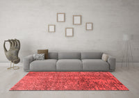 Machine Washable Oriental Red Industrial Rug, wshurb1360red