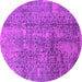 Round Oriental Pink Industrial Rug, urb1360pnk