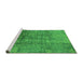 Sideview of Machine Washable Oriental Green Industrial Area Rugs, wshurb1360grn