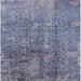 Square Mid-Century Modern Azure Blue Oriental Rug, urb1360